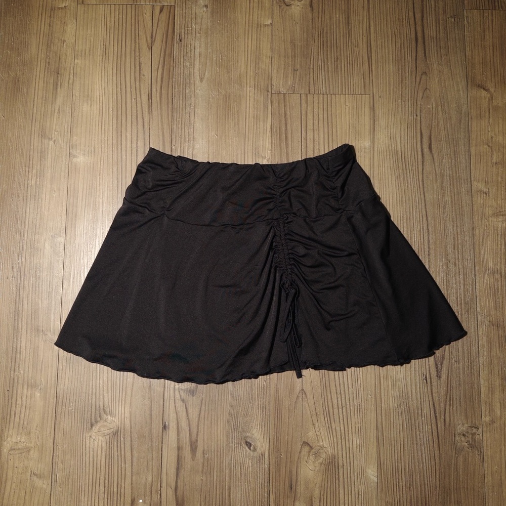 Black Ruched Skirt